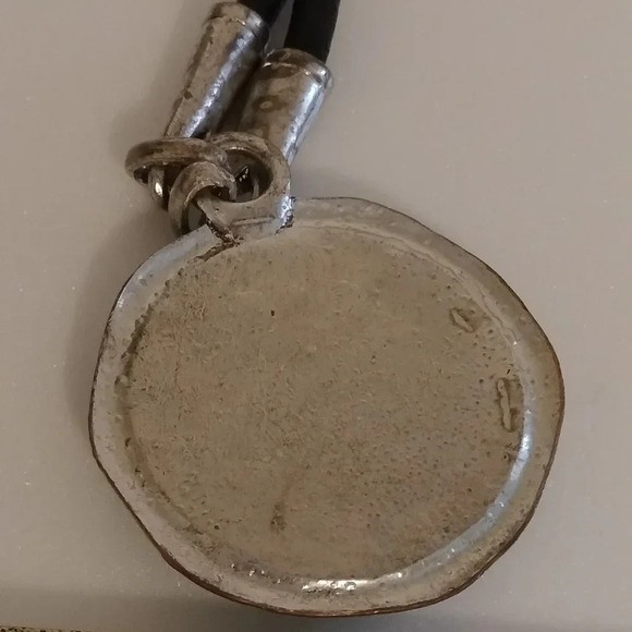 Chunky Blue Green Pendant Cable Chain Necklace - Picture 7 of 7